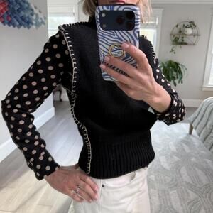 Elizabeth James The Label Black Sleeveless Knit Sweater Vest Size S